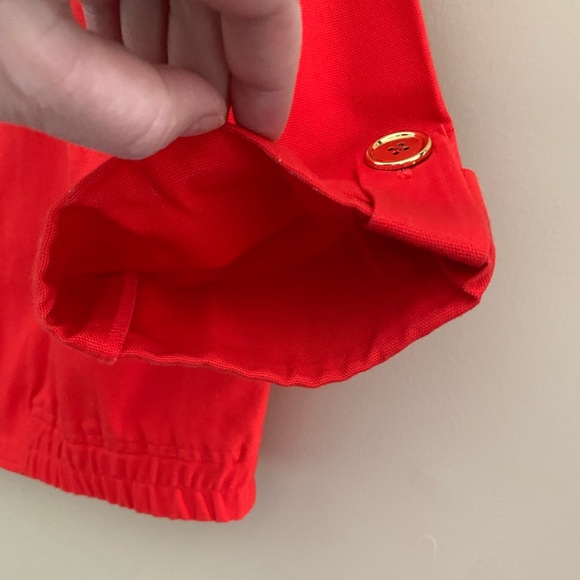 Chico’s orange jacket with cowl neck collar and 3/4 sleeves Size M - Picture 5 of 10